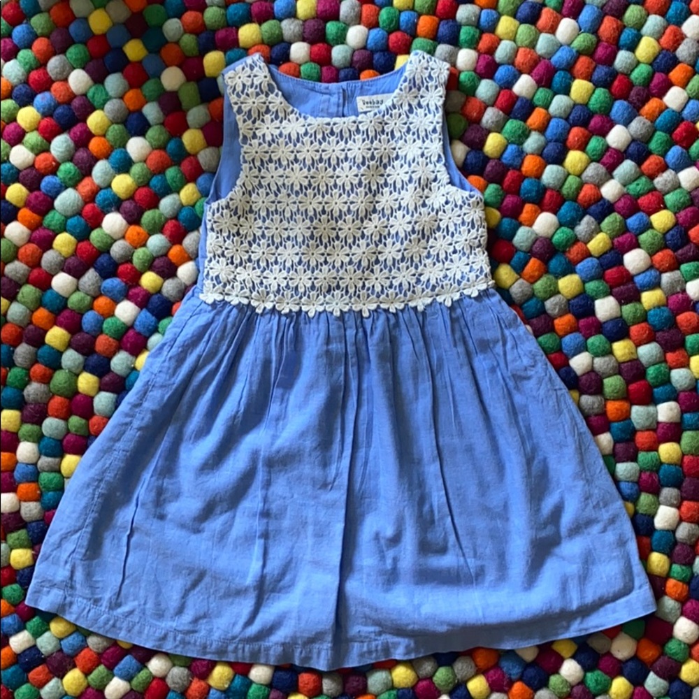 Chambray Eyelet Dress